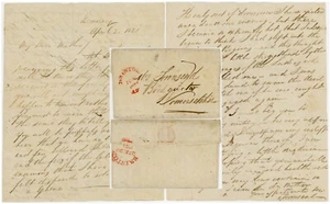1821 FAMILY LETTER TOWNSEND BRITISH GUIANA to BRIDGWATER BOWLING BILLIARDS - Picture 1 of 5