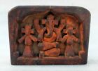 Antique Vieux Rare Main Sculpté Bois Dieu Hindou Ganesha Deity Worship Figurine