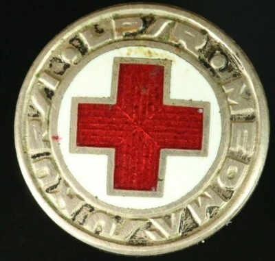 ORIG Soviet Latvia Nursing courses USSR Red Cross Badge #1104 - Image 1 of 3