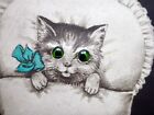 Antique Cat In Papoose W Glass/Plastic? Eyes Postcard Unusual