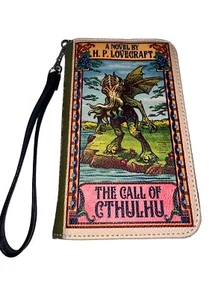 The Call of Cthulhu Color Wallet Zip Up Wristlet Gift Purse Book Lovecraft Novel - Picture 1 of 12