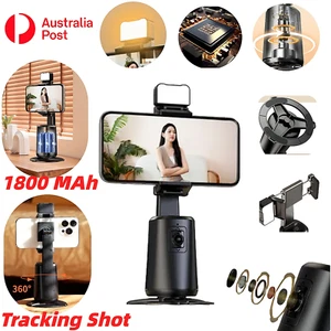 Phone Stabilizer Mobile Stick Selfie Holder Fill Light Gimbal Rotation Tracking - Picture 1 of 16