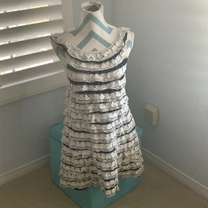 MARC JACOBS - Ribbons Laces Bouquet Shift Cream Dress size M $795 - Picture 1 of 9