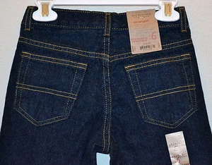 $26 NWT ☀ADJUSTABLE WAIST☀ Sz 6 DENIM JEANS Girls STRAIGHT LEG New - Picture 1 of 4