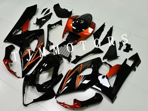 For GSXR1000 2005 2006 Black Orange ABS Injection Mold Bodywork Fairing Kit Cowl - Bild 1 von 8