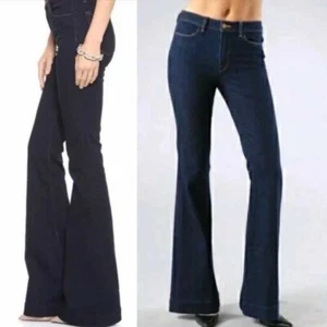J. Brand Women’s 25 The Doll High Rise Flare Aura Stretch Denim Jeans Dark Wash - Picture 1 of 12