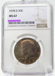 1978-D  Kennedy Half Dollar 50 CENT COIN NGC GRADED MS 67 (BT673) - Bild 1 von 4