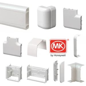 Dado Rail Trunking MK 3D 1 2 3 Meter ZUBEHÖR Biege Gelenk Winkel T-Stück Kappe - Bild 1 von 16