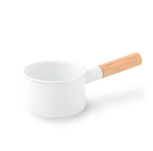 KAICO Enamel Milk Pan S 13cm White K-004 Made in Japan / Fedex - Picture 1 of 2