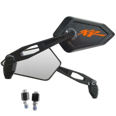 Espejos Street Carbon Look Logo Naranja para Honda XR 125 250 400 600 650 - Imagen 1 de 3