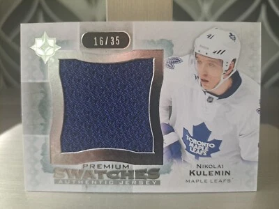 Nikolai Kulemin 2013-14 Ultimate Premium SWATCHES PS NK Jersey Relic /35 - Image 1 of 2
