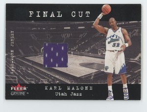 Karl Malone 2001-02 Fleer Genuine Final Cut Jersey Utah Jazz