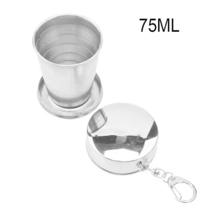 Stainless Steel Collapsible Camping Cup - Portable Travel Mugs 75-450ML - Picture 1 of 12