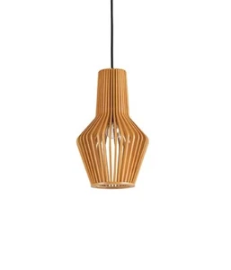 IDEAL LUX CITRUS-1 SP1, lampada a sospensione moderna casa e ufficio in legno - Foto 1 di 2