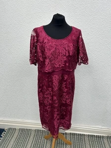 Vestido Jacques Vert Talla 16 Midi Encaje Floral Ocasión Noche Manga Corta Nuevo con Etiquetas - Imagen 1 de 18