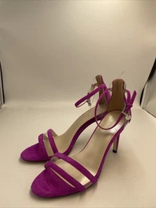 Karen Millen Double Strap Stiletto Heel Sandals, Magenta UK 4 EU 37 /REF13 - Picture 1 of 5