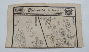 Istruzioni Jo-Han Cadillac Eldorado Vintage - Foto 1 di 2