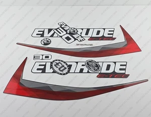 Evinrude 30 hp ETEC 2014-2015 outboard engine decals sticker set Graphite Cowl - Picture 1 of 7