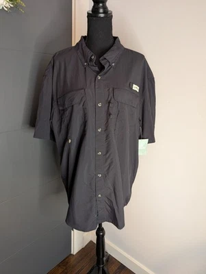 Camisa de pesca Magellan Outdoors Laguna Madre negra manga corta para hombre nueva con etiquetas - XL Foto 1 de 4