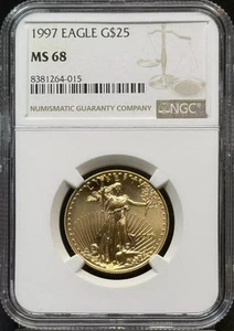 1997 Gold Eagle 1/2 oz NGC MS-68 - Picture 1 of 2
