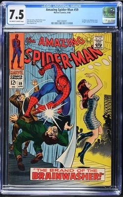Marvel Comics AMAZING SPIDERMAN #59 CGC 7.5 Mary Jane 1st cover! - Image 1 of 2