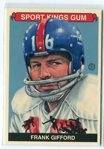 ITG Sport Kings Gum Series F 2013 Frank Gifford Premium Back #274 Hof Giants - Imagen 1 de 2