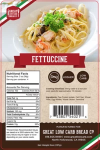 Keto: Great Low Carb Bread Co. Fettuccine Pasta 8oz Packung (7 Nettokohlenhydrate) - Bild 1 von 3