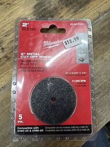 Milwaukee 49-94-2000 2 Zoll Trennscheibe aus Metall (5er Pack) - Bild 1 von 2