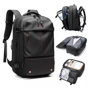 Travel Men 17 inch Laptop Backpack Vacuum Compression Backpack Business Bag - Picture 1 of 25