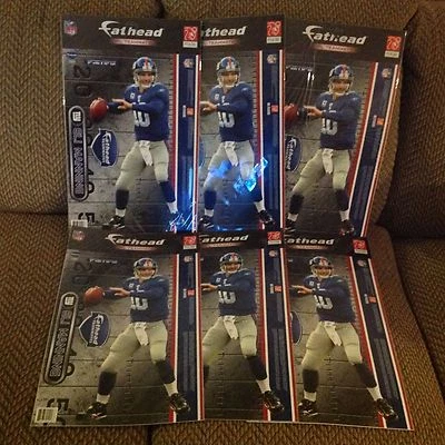Eli Manning #10 NY Giants 9" x 16" NFL Fathead placa de identificación compañeros de equipo - paquete de 6 Foto 1 de 2