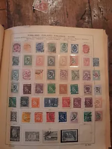 Briefmarkensammlung Finland ab 1875 auf 2 Albumseiten Schaubek Klassik - Bild 1 von 24
