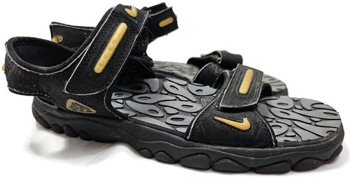 Sandali sportivi Nike ACG vintage uomo nero grigio giallo regolabili taglia 9