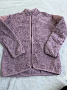 Molo PURPLE FLEECE ZIP-UP Sweater With Bear Claw In The Arm Size 10- 12 Ulan - Picture 1 of 9