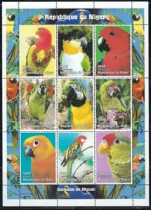 Niger 1011 MNH 1999 Parrots (an2466) - Picture 1 of 1