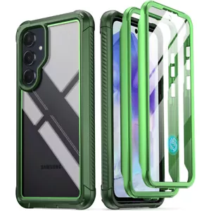 Funda Poética Para Samsung Galaxy A55 5G con Pantalla Incorporada Cubierta Antigolpes Verde - Imagen 1 de 6