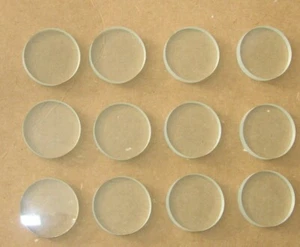 Clear Flat Glass Circle - (12 pack) - Round - 1 inch Diameter - 1/4" Thick - New - Picture 1 of 2
