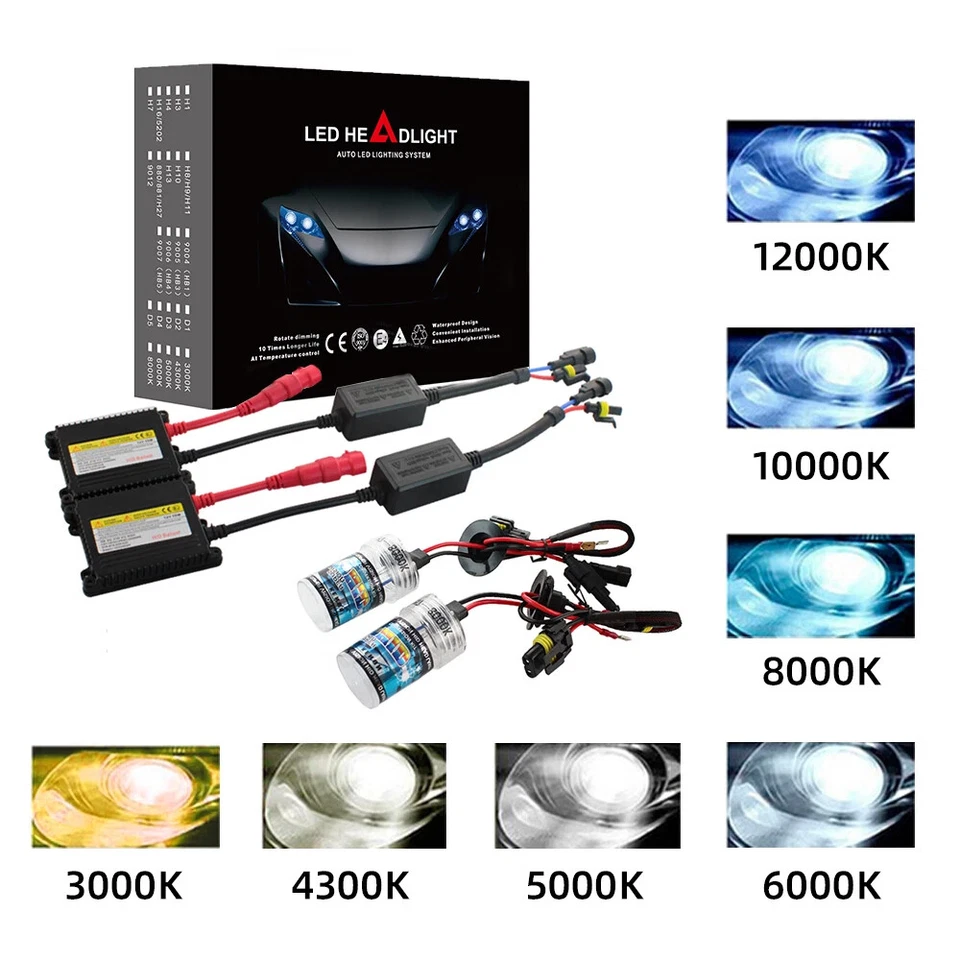 Kit de lastre delgado H7 35W 55W HID xenón faro bombilla 12V H1 H3 H11 h7 lámpara Foto 1 de 4