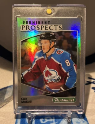 Cartão de novato Cale Makar SILVER FOIL 2019-20 Prominent Prospects Gem estado perfeito controle remoto - Imagem 1 de 2