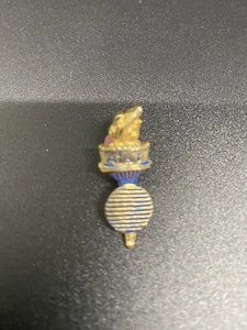 AT&T 1980s Olympic Torch Symbol Gold Lapel Pin NOS - Picture 1 of 2