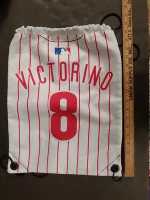 PHILLIES SHANE VICTORINO #8  DRAWSTRING BACKPACK-18" - Image 1 of 3