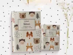 Funda cuaderno en U OLGS, pasaporte de vacunación y pasaporte como conjunto | Idea de regalo personalizada