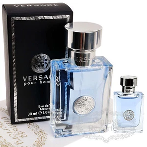 Versace Pour Homme EDT Mens Perfume Fragrance Cologne Oils 1oz + Mini Parfum Set - Picture 1 of 10