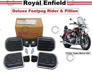 Royal Enfield "Black Deluxe Rider & Pillion Footpegs" para Super Meteor 650 - Imagen 1 de 7