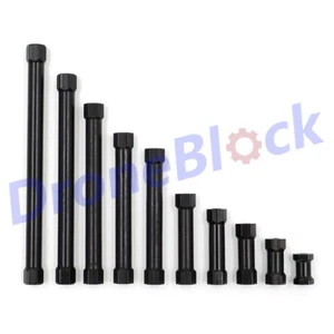 10PCS M3 Aluminum Standoff Hex Spacer column Black Round FPV Quadcopter Drone - Picture 1 of 2