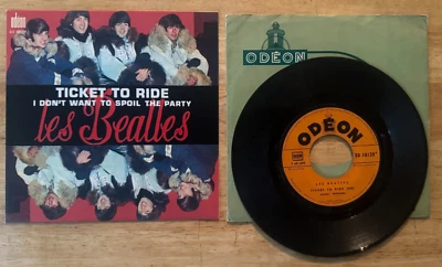 45 7" FRENCH SP THE BEATLES JUKEBOX ODEON SO 10129 TICKET TO RIDE - Image 1 of 2