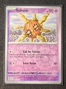 reverse holo Solrock 093/197 Pokemon card SV Obsidian Flames uncommon NM - Picture 1 of 1