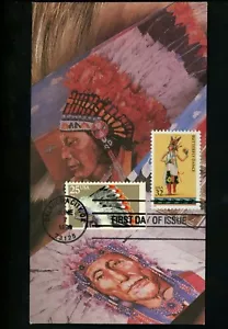 Ranto Cachet US FDC #3073 combo w/ 2505 Native American Indian brochure 1996 - Picture 1 of 2