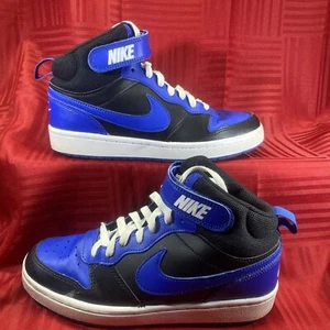 Nike Court Borough Mid 2 GS Black Game Royal Blue Shoe Size 5.5 Y - Picture 1 of 7