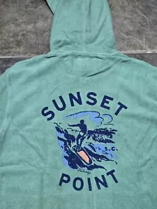 FAHERTY MENS BEACH FLEECE ZIP HOODIE LAGOON TEAL SIZE 2XL $178 zip front - Picture 1 of 4