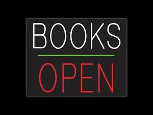 Insegna al neon per libri per espositori al dettaglio | LED Flex Neon | 31"W x 24"H x 1"D - Foto 1 di 4